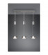 Franklin Modern 3 Light Bar Pendant Ceiling Light Nickel Matt 3000K-3