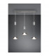 Franklin Modern 3 Light Bar Pendant Ceiling Light Nickel Matt 3000K-5