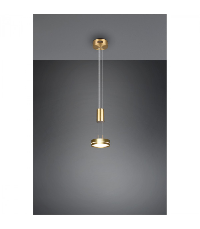 Franklin Modern 9W LED Pendant Ceiling Light Brass Matt 3000K-5