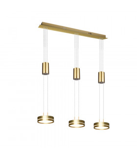 Franklin Modern 3 Light Bar Pendant Ceiling Light Brass Matt 3000K-1