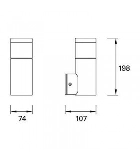 LED Outdoor Wall Light Black IP44 - 2