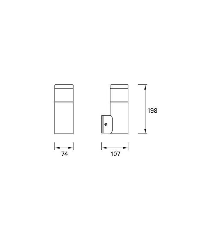 LED Outdoor Wall Light Black IP44 - 2