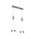 Franklin Modern 2 Light 9W LED Pendant Ceiling Light Nickel Matt 3000K-1