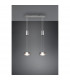 Franklin Modern 2 Light 9W LED Pendant Ceiling Light Nickel Matt 3000K-3