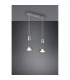 Franklin Modern 2 Light 9W LED Pendant Ceiling Light Nickel Matt 3000K-4
