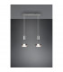 Franklin Modern 2 Light 9W LED Pendant Ceiling Light Nickel Matt 3000K-5