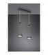 Franklin Modern 2 Light 9W LED Pendant Ceiling Light Anthracite 3000K-2