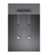 Franklin Modern 2 Light 9W LED Pendant Ceiling Light Anthracite 3000K-3
