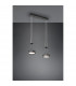 Franklin Modern 2 Light 9W LED Pendant Ceiling Light Anthracite 3000K-4