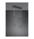 Franklin Modern 2 Light 9W LED Pendant Ceiling Light Anthracite 3000K-5