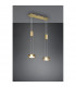Franklin Modern 2 Light 9W LED Pendant Ceiling Light Brass Matt 3000K-2