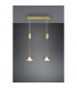Franklin Modern 2 Light 9W LED Pendant Ceiling Light Brass Matt 3000K-3