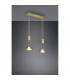 Franklin Modern 2 Light 9W LED Pendant Ceiling Light Brass Matt 3000K-4