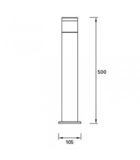 LED Outdoor Bollard Light Black IP65 - 2