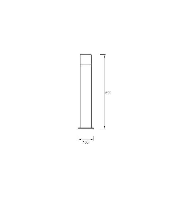 LED Outdoor Bollard Light Black IP65 - 2