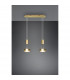 Franklin Modern 2 Light 9W LED Pendant Ceiling Light Brass Matt 3000K-5