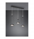 Franklin Modern 3 Light Bar Pendant Ceiling Light Anthracite 3000K-4