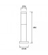 1 Light Outdoor Bollard Light Urban Grey IP55 - 2