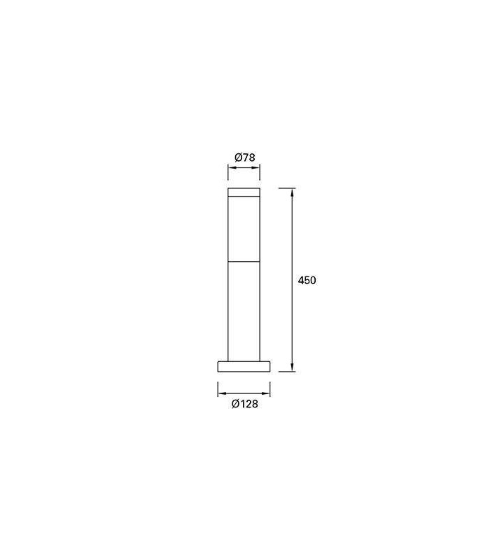 1 Light Outdoor Bollard Light Urban Grey IP55 - 2