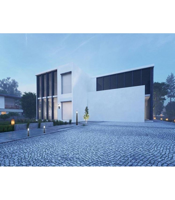 1 Light Outdoor Bollard Light Urban Grey IP55 - 3