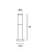 1 Light Outdoor Bollard Light Grey IP55 - 2