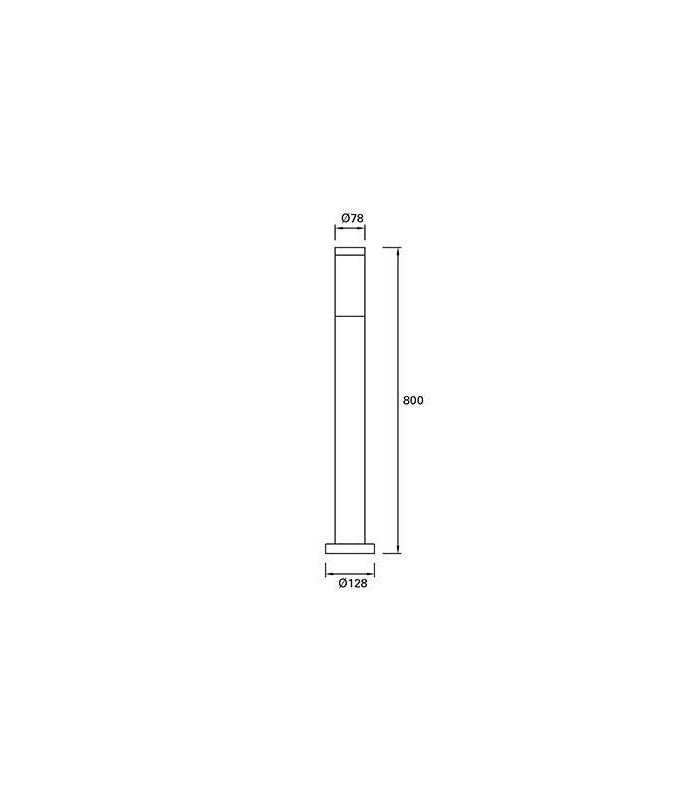 1 Light Outdoor Bollard Light White IP55 - 2