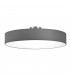 Hotel Modern 5 Light 65cm Cylindrical Ceiling Light Nickel Matt Grey Shade-1