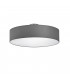Hotel Modern 3 Light 50cm Cylindrical Ceiling Light Nickel Matt Grey Shade-1
