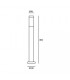 1 Light Outdoor Bollard Light Grey IP55 - 2