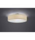 Hotel Modern 3 Light 50cm Cylindrical Ceiling Light Nickel Matt White Shade-3