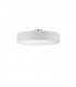 Hotel Modern 5 Light 65cm Cylindrical Ceiling Light Nickel Matt with White Shade-1