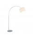 Hotel Young living Arc Floor Lamp Nickel Matt with Footswitch with White Shade-1