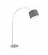 Hotel Modern Arc Floor Lamp Nickel Matt with Footswitch-1