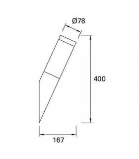 1 Light Outdoor Wall Light Brown IP55 - 2