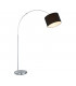 Hotel Young living Arc Floor Lamp Nickel Matt with Footswitch with Black Shade-1
