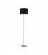 Hotel Modern Floor Lamp with Shade Nickel Matt with Footswitch with Black Shade-1