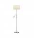 Hotel Modern Floor Lamp with Shade Nickel Matt with White Shade-1