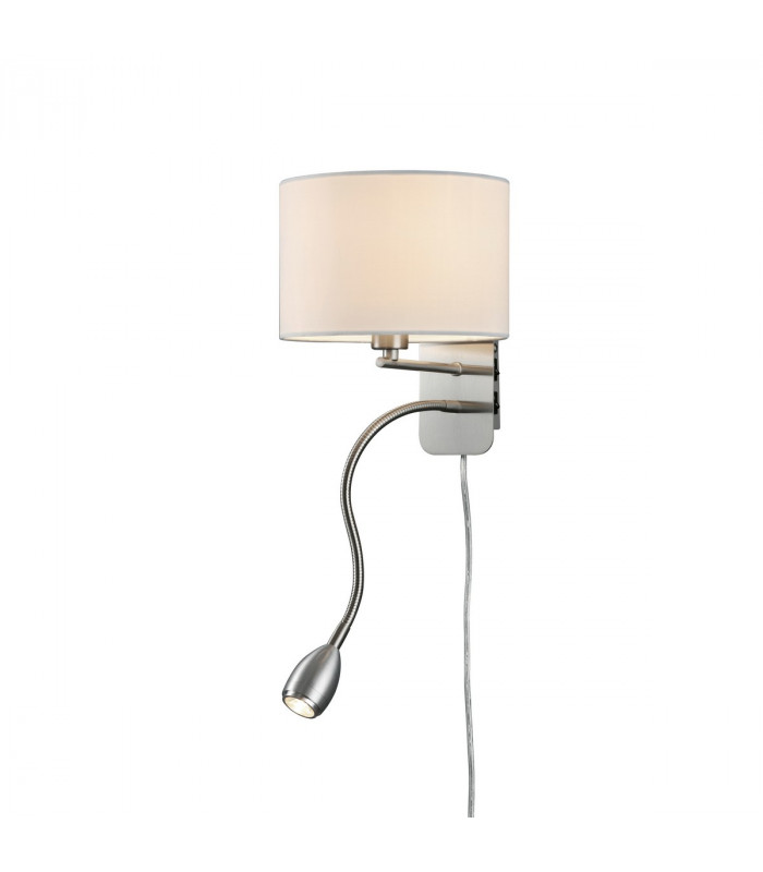 Hotel Young living Reading Light Nickel Matt with White Shade-2