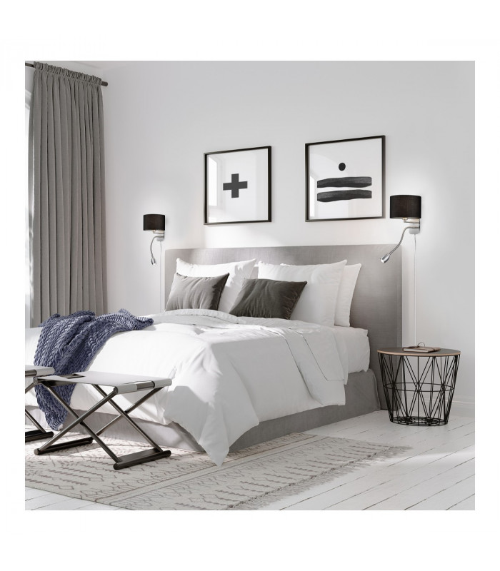 Hotel Young living Reading Light Nickel Matt with Black Shade-3