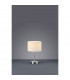 Hotel Modern 20cm Table Lamp with Round Shade Nickel Matt with White Shade-2