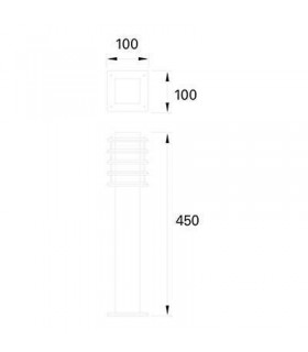 1 Light Outdoor Bollard Light Brown IP55 - 2