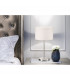 Hotel Modern 20cm Table Lamp with Round Shade Nickel Matt with White Shade-3