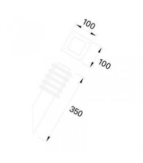 1 Light Outdoor Wall Light Brown IP55 - 2
