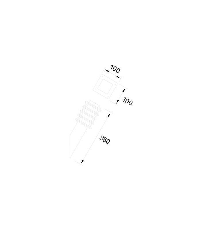 1 Light Outdoor Wall Light Brown IP55 - 2
