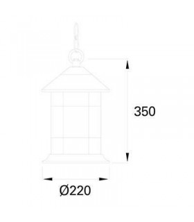1 Light Outdoor Ceiling Light Rusty Brown - 2