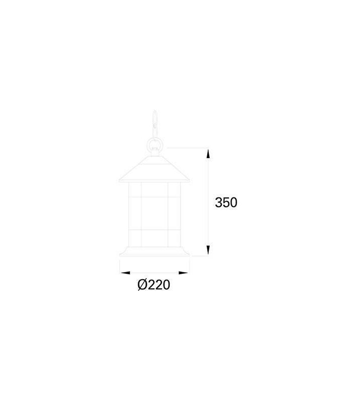1 Light Outdoor Ceiling Light Rusty Brown - 2