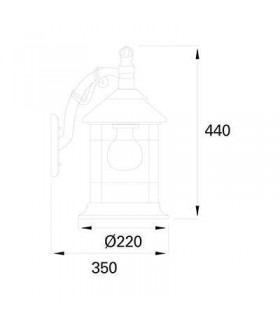 1 Light Outdoor Wall Lantern Rusty Brown - 2