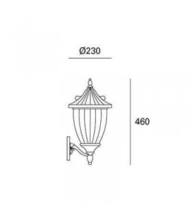 1 Light Outdoor Wall Lantern Rusty brown - 2