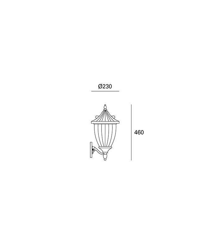 1 Light Outdoor Wall Lantern Rusty brown - 2
