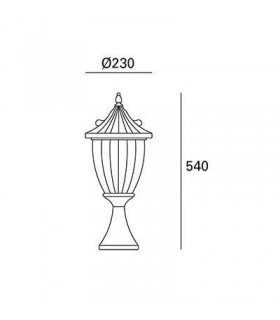 1 Light Outdoor Lamp Rusty Brown - 2